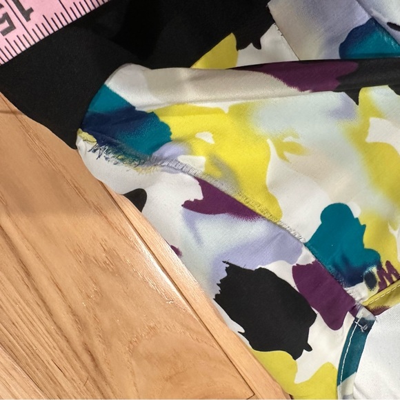 AB Studio Watercolor Abstract with Black Skirt Sleeveless Shift Dress - Picture 14 of 14